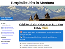 Tablet Screenshot of montanahospitalistjobs.com